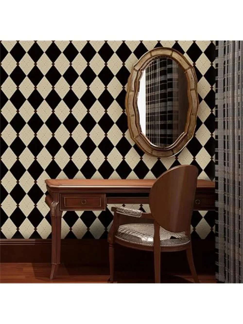 Peel Stick Plaid Wallpaper Removable Contact Paper Vintage Self Adhesive Decor